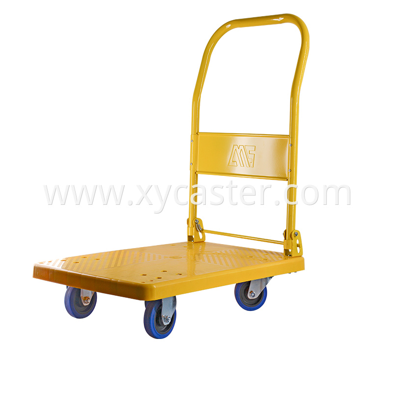 Yellow Trolley With Rubber Wheels